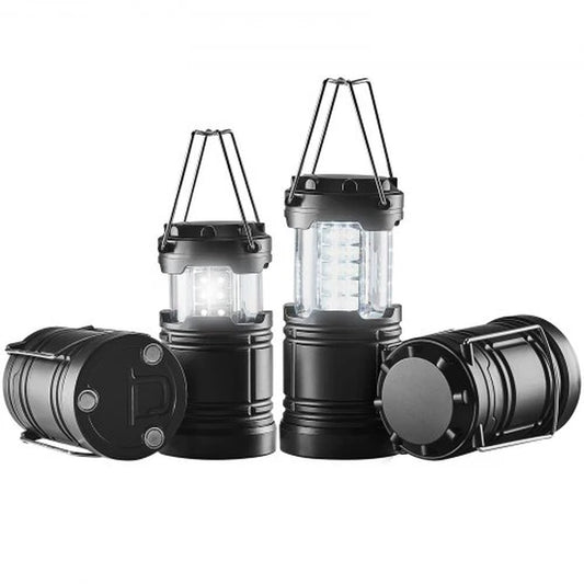 VEVOR LED Camping Lanterns Collapsible Battery Powered Camping Lights Set of 4